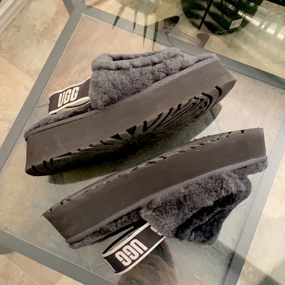 UGG Disco Slides in Dark Gray - Picture 4 of 14